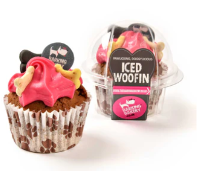 Carob Woofin with Pink Frosting