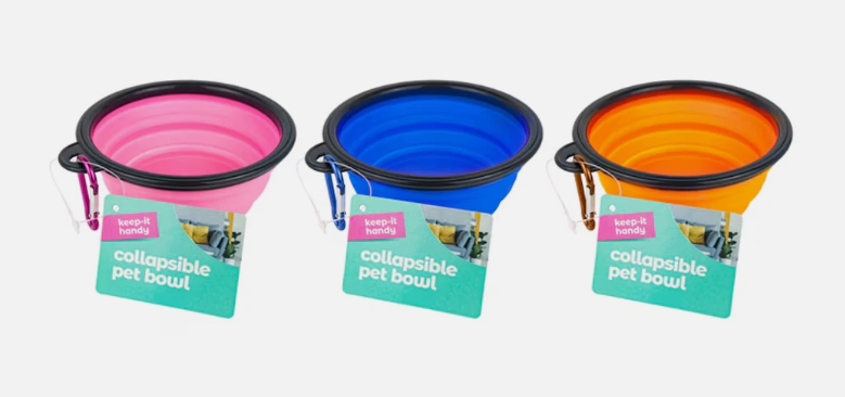 Nonslip portable pet bowl