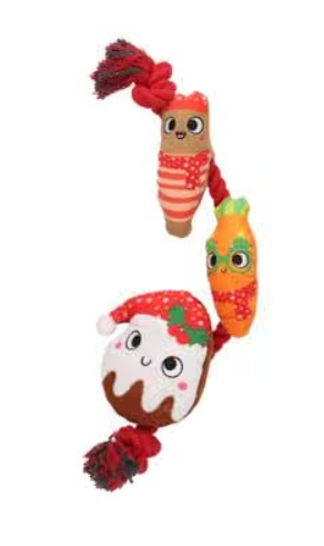 Festive Feast Dinner Plush Rope Dog Toy