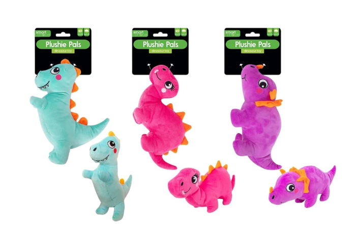 Cute Squeaky Plush Dinosaur Dog Toy