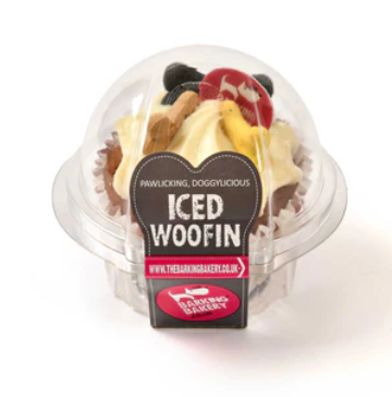 Carob Woofin with Vanilla Frosting