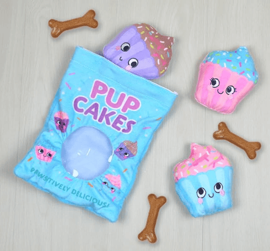 Pup Cakes Snack Plush Squeaky Dog Toy