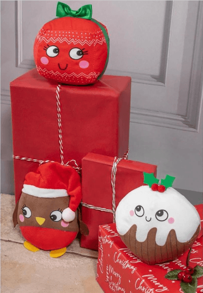 Christmas Squeaky Plush Dog Toy Assorted