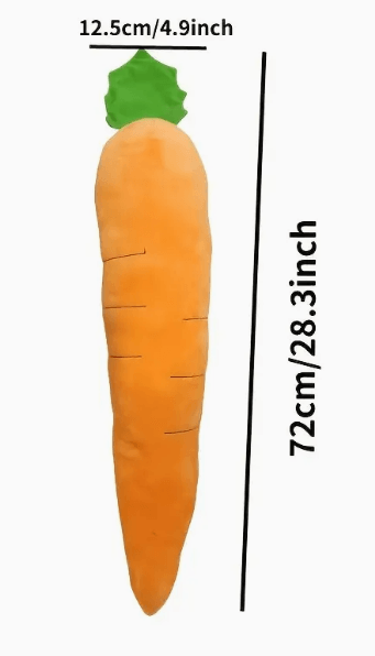 Large Carrot Squeaky Toy