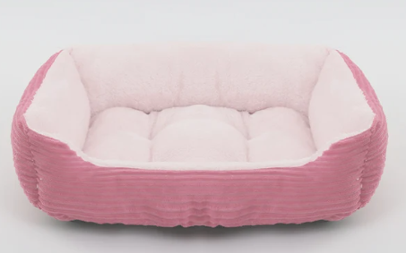 Plush Pink Dog Bed