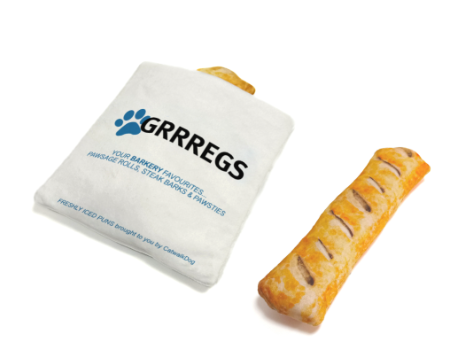 Grrregs Sausage Roll & Bag Squeaky and Crinkle Toy