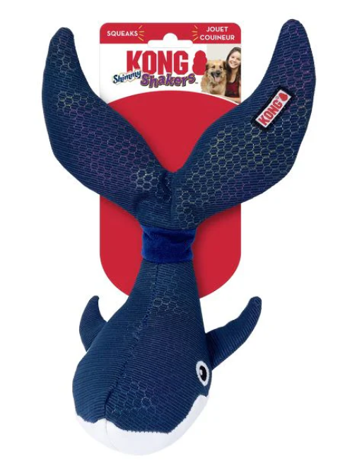 KONG Shaker Shimmy Whale Dog Toy