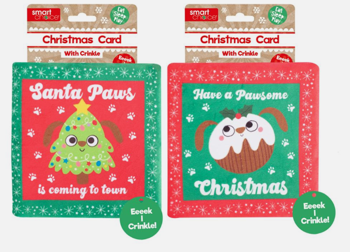 Crinkle Christmas card plush toy