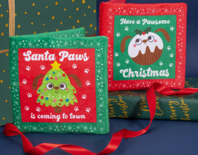 Crinkle Christmas card plush toy
