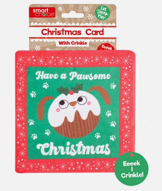 Crinkle Christmas card plush toy
