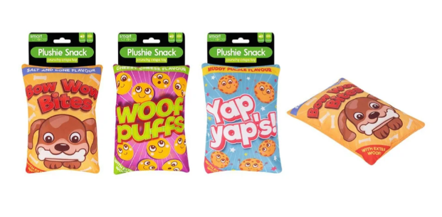Squeaky Crinkle Crisp Packet Toy